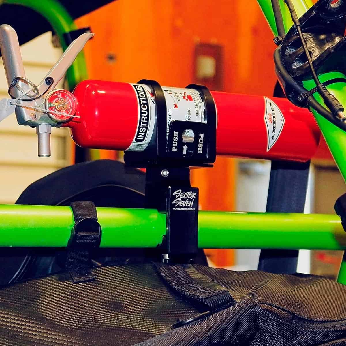 Dragonfire Racing Quick-Release Fire Extinguisher Mount – Matte Black, Fits 1.5-2" Tubes